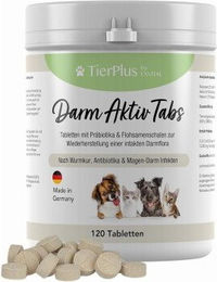 EXVital TierPlus Darm Aktiv Tabletten für Hunde und Katzen Präbiotika Komplex für alle Altersstufen 120 Stück - 120 Stk. – Bild 1 von 5