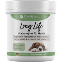Produktbild von EXVital TierPlus Long Life Vitalkomplex-Pulver für Senioren-Hunde zur Immunstärkung und Seniorenpflege 180g