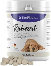 EXVital TierPlus Ruhezeit Tabletten für Hunde mit Baldrian und Ashwagandha 120 Stück – Bild 1 von 7