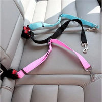 Produktbild von Eyecatcher Hundeleine Verstellbarer Hunde Anschnallgurt aus Nylon in Rot mit Karabiner