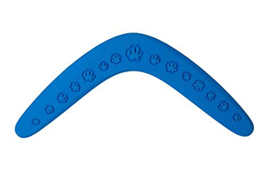 Produktbild von Eyenimal Hundespielzeug Boomerang aus Naturkautschuk für erwachsene Hunde in Blau/Bunt