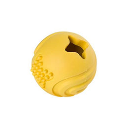 Eyenimal Hundespielzeug Dispenser Ball aus Gummi Gelb für erwachsene Hunde – Bild 1 von 2