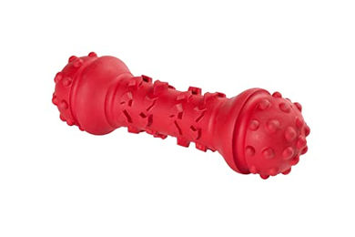 Eyenimal Hundespielzeug Dumbbell Wurfspielzeug aus Naturkautschuk Rot – Bild 1 von 4