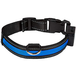 Eyenimal USB Leuchthalsband für Hunde wasserdicht und wiederaufladbar Blau Größe S – Bild 1 von 2