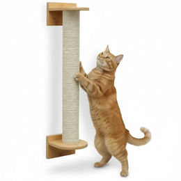 eyepower Kratzsäule zur Wandmontage für Katzen aus Sisal und Bambus 66 cm beige – Bild 1 von 3