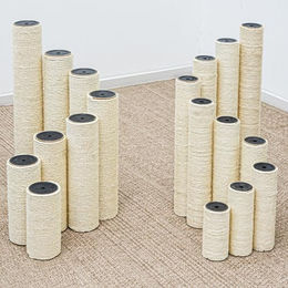 eyepower Sisal Ersatzstamm für Katzenkratzbäume 60 cm Länge Ø 9,2 cm Natur Beige – Bild 1 von 9