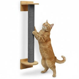 eyepower Wandkratzbaum für Katzen 66 cm mit Sisalstamm in Grau – Bild 1 von 5