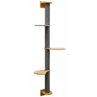 Produktbild von eyepower Wandkratzbaum für Katzen mit 3 Plateaus und Sisal zur Wandmontage 175 cm