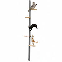 Produktbild von eyepower Wandkratzbaum Luna 240 cm mit 5 Plateaus für Katzen zur Wandmontage