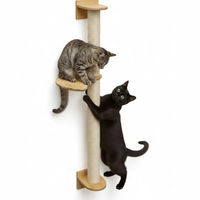 Produktbild von eyepower Wandkratzbaum Luna für Katzen mit Plateau aus Sisal 102 cm in Beige