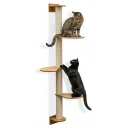 eyepower Wandkratzbaum Luna für Katzen 175 cm mit 3 Bambus Plateaus zur Wandmontage – Bild 1 von 7