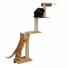 eyepower Wandkratzbaum Milo für Katzen mit 4 Plateaus aus Sisal in Beige 143 cm – Bild 1 von 2