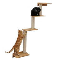 Produktbild von eyepower Wandkratzbaum Milo für Katzen mit 4 Plateaus aus Sisal in Beige 143 cm
