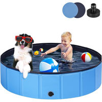 Produktbild von Ezilif Hundepool faltbares Planschbecken rutschfest Blau 160x30cm - 160 cm