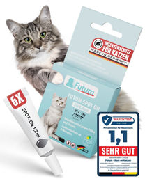 F UTUM Spot On Insektenschutz für Katzen gegen Zecken und Flöhe 6x1,2ml - 6 x 1,2 ml – Bild 1 von 3
