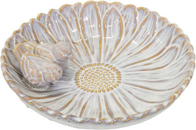 Fachhandel Plus Vogeltränke winterfest, Fleur, Ø 23 cm oder Ø 28 cm, mit 2 Deko-Vögeln, 5 Farben und 2 Größen zur Auswahl – Bild 1 von 3