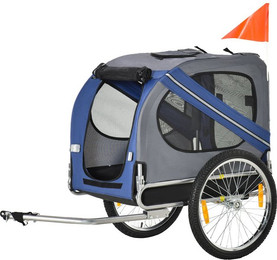 Produktbild von Fahrradanhänger Haustier Hundeanhänger Regenschutz Oxfordstoff Blau