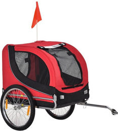 Produktbild von Fahrradanhänger Hundeanhänger Rot-Schwarz