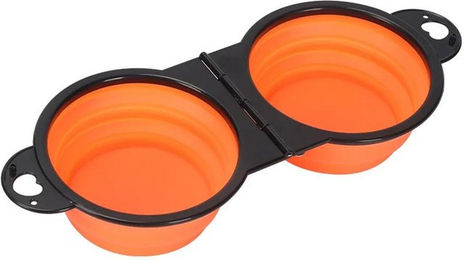 Produktbild von Faltbarer tragbarer Doppelnapf für Hunde 2 in 1