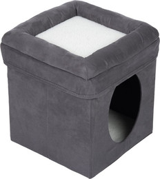 Produktbild von Faltbarer Würfel Katzenbett mit Kuschelbett