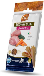 Produktbild von FARMINA N&amp;D Brown Dental Treat Coat Lamb Medium/Maxi 100 g (7 pcs ) dentale Leckerlis für mittelgroße und große Hunde