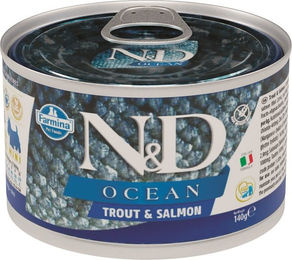 Produktbild von FARMINA N&amp;D Ocean Dog Trout &amp; Salmon Mini 140 g
