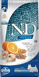 FARMINA N&amp;D Ocean Kabeljau, Dinkel, Hafer &amp; Orange Mini Trockenfutter für Hunde 7kg – Bild 1 von 8