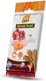 Produktbild von FARMINA N&amp;D Pumpkin Dental Treat Chicken Pomegranate Medium/Maxi 100 g (7 szt) dentale Leckerei für mittelgroße und große Hunde