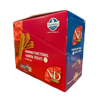 Produktbild von FARMINA N&amp;D Quinoa Dental Treat Skin Coat Venison Mini 60 g (7 pcs ) Zahnpflege-Leckerli für kleine Hunderassen