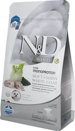 Produktbild von FARMINA N&amp;D White Dog Puppy Mini Sea Bass, Spirulina, Fennel 1,5 kg
