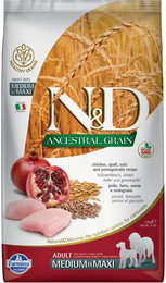 Produktbild von Farmina N&D Ancestral Grain Adult Medium & Maxi mit Huhn & Granatapfel - 2 x 12 kg