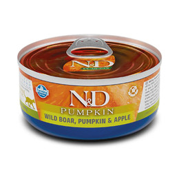 Produktbild von Farmina N&D Cat Pumpkin Adult Wildschwein, Kürbis & Apfel - 12 x 80 g
