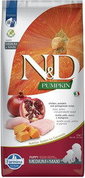 Produktbild von Farmina N&D Kürbis Welpen Medium & Maxi Huhn, Kürbis & Granatapfel - 12 kg