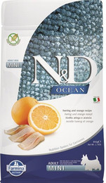Produktbild von Farmina N&D Ocean Adult Mini Hundefutter mit Hering und Orange - 800 g