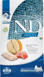 Produktbild von FARMINA N&D Ocean Dog Adult Mini Lachs, Kabeljau & Cantaloupe-Melone - 800 g
