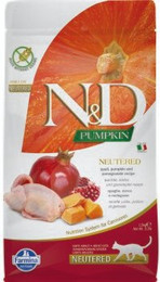 Produktbild von Farmina N&D Pumpkin Wachtel & Granatapfel für kastrierte Katzen - 1,5 kg