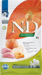 Produktbild von Farmina N&D Pumpkin Wildschwein & Apfel Adult Medium & Maxi Trockenfutter - 2,5 kg