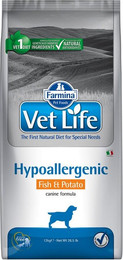 Produktbild von Farmina Vet Life Dog Hypoallergenic mit Fisch & Kartoffel - 12 kg