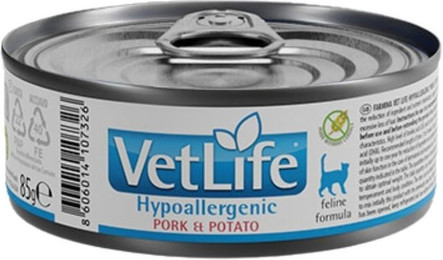 Produktbild von Farmina Vet Life Hypoallergenic Schwein & Kartoffel Katzenfutter - 85 g