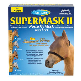 Produktbild von Farnam Supermask II Fliegenmaske mit Ohrenschutz für Pferde