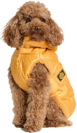 Produktbild von Fashion Dog Hundemantel Hunde-Steppmantel mit abnehmbarer Kapuze, Ocker-Gelb