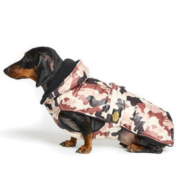 Fashion Dog Hundemantel Steppmantel für Dackel mit Kapuze - Camouflage – Bild 1 von 6