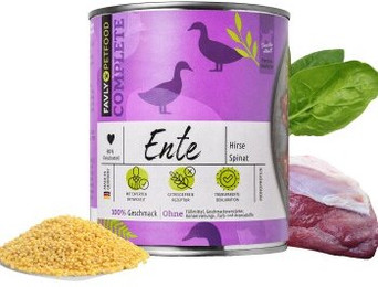 Produktbild von FAVLY Petfood Nassfutter Ente mit Hirse & Spinat - 24 x 800 g