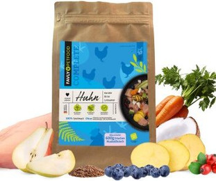 Produktbild von FAVLY Petfood Trockenfutter Huhn mit Karotte, Birne & Leinsamen - 2 x 3 kg