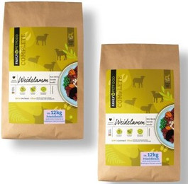 Produktbild von FAVLY Petfood Trockenfutter Lamm mit Karotte & Roter Beete 2x24 kg