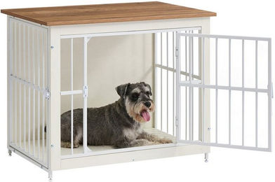 FEANDREA Hunde-Transportbox bis 20 kg, mit 2 Türen, 82 x 55 x 64 cm, Hunde, bis 20 kg – Bild 1 von 5