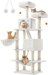 Produktbild von FEANDREA Katzenbaum 168cm Kratzsäulen weiß
