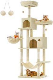 Produktbild von FEANDREA Katzenbaum XXL 199cm hellgrau beige