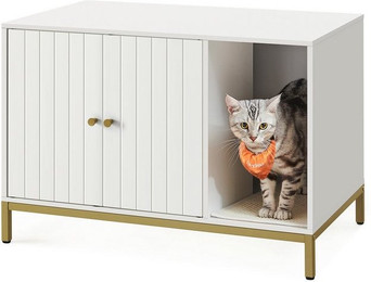 Produktbild von FEANDREA Katzenklo-Schrank mit Kratzmatte
