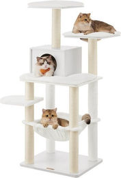 Produktbild von FEANDREA Katzenkratzbaum 138 cm modern weiß
